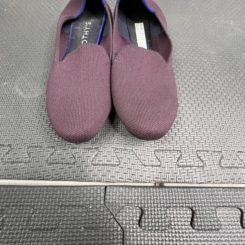Rothy's The Driver Flats W11 Burgundy Purple Knit Loafers Recycled Comfortable - Picture 3 of 11